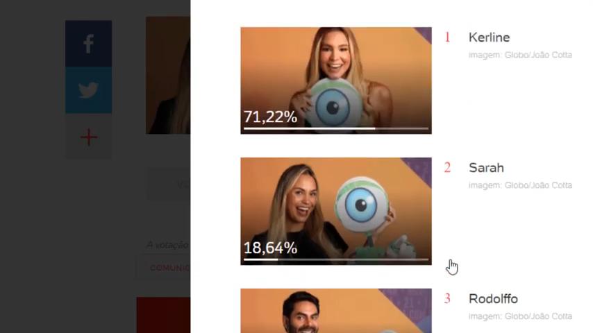 Kerline no primeiro paredão do BBB 21