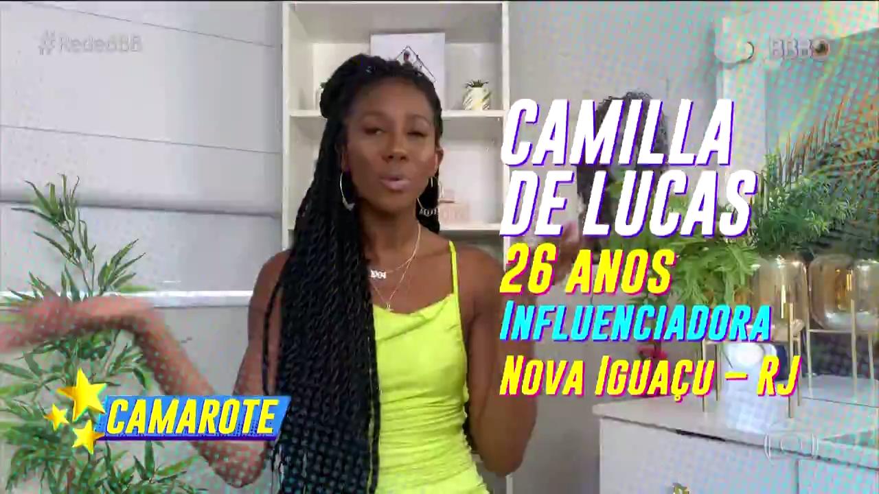 Camilla de Lucas, influenciadora, participou do BBB 21 no Time Camarote