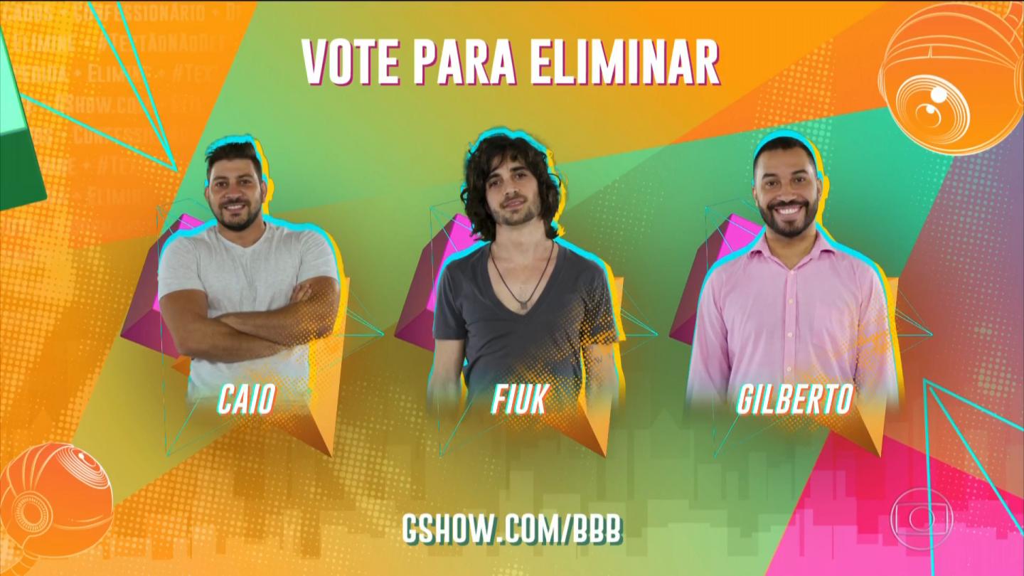 Caio, Fiuk e Gilberto foram Paredão número 12 no BBB 21