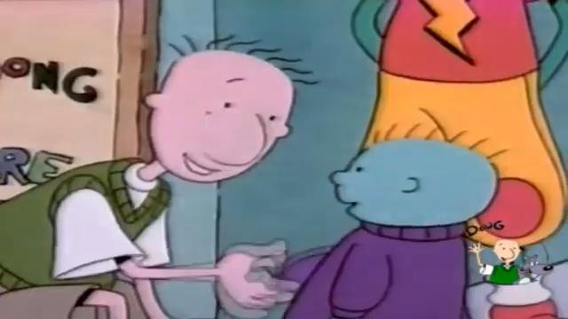 Cenas do desenho Doug Funnie, de Nickelodeon e Disney. Foi um sucesso nos anos 90