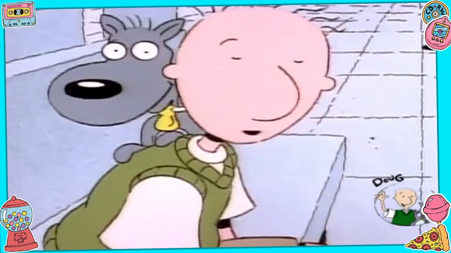 Cenas do desenho Doug Funnie, de Nickelodeon e Disney. Foi um sucesso nos anos 90