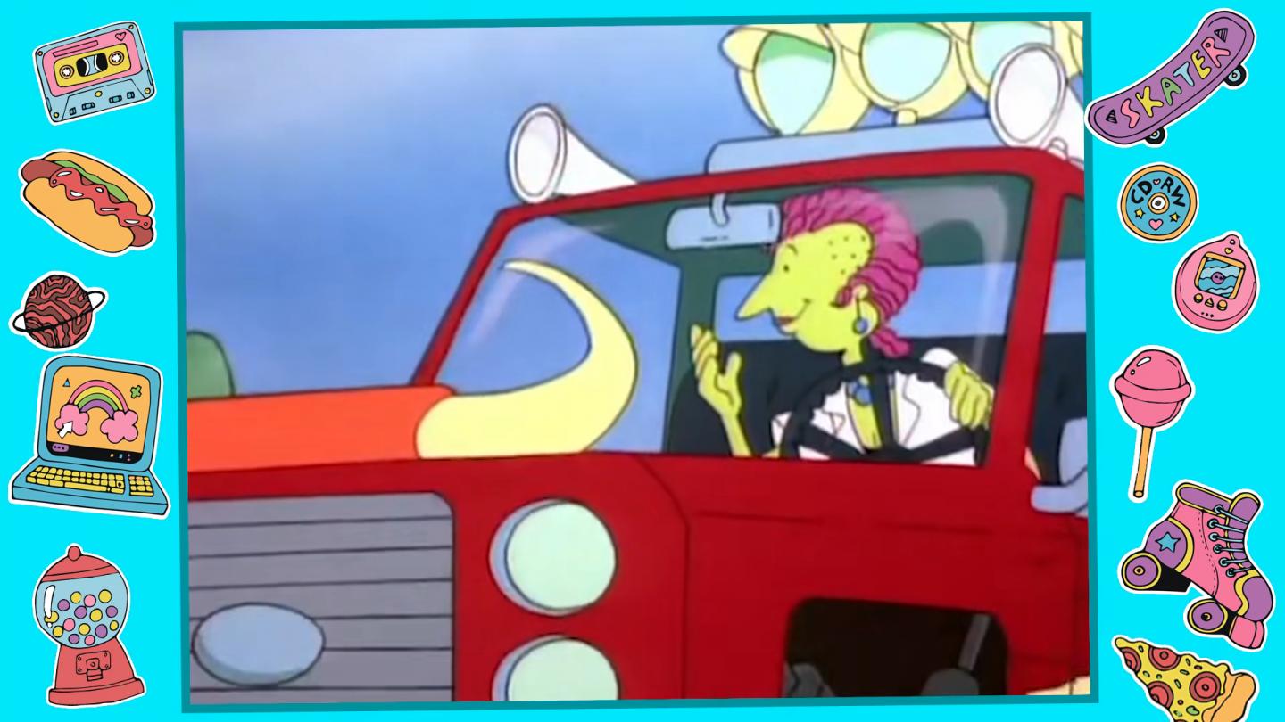 Cenas do desenho Doug Funnie, de Nickelodeon e Disney. Foi um sucesso nos anos 90