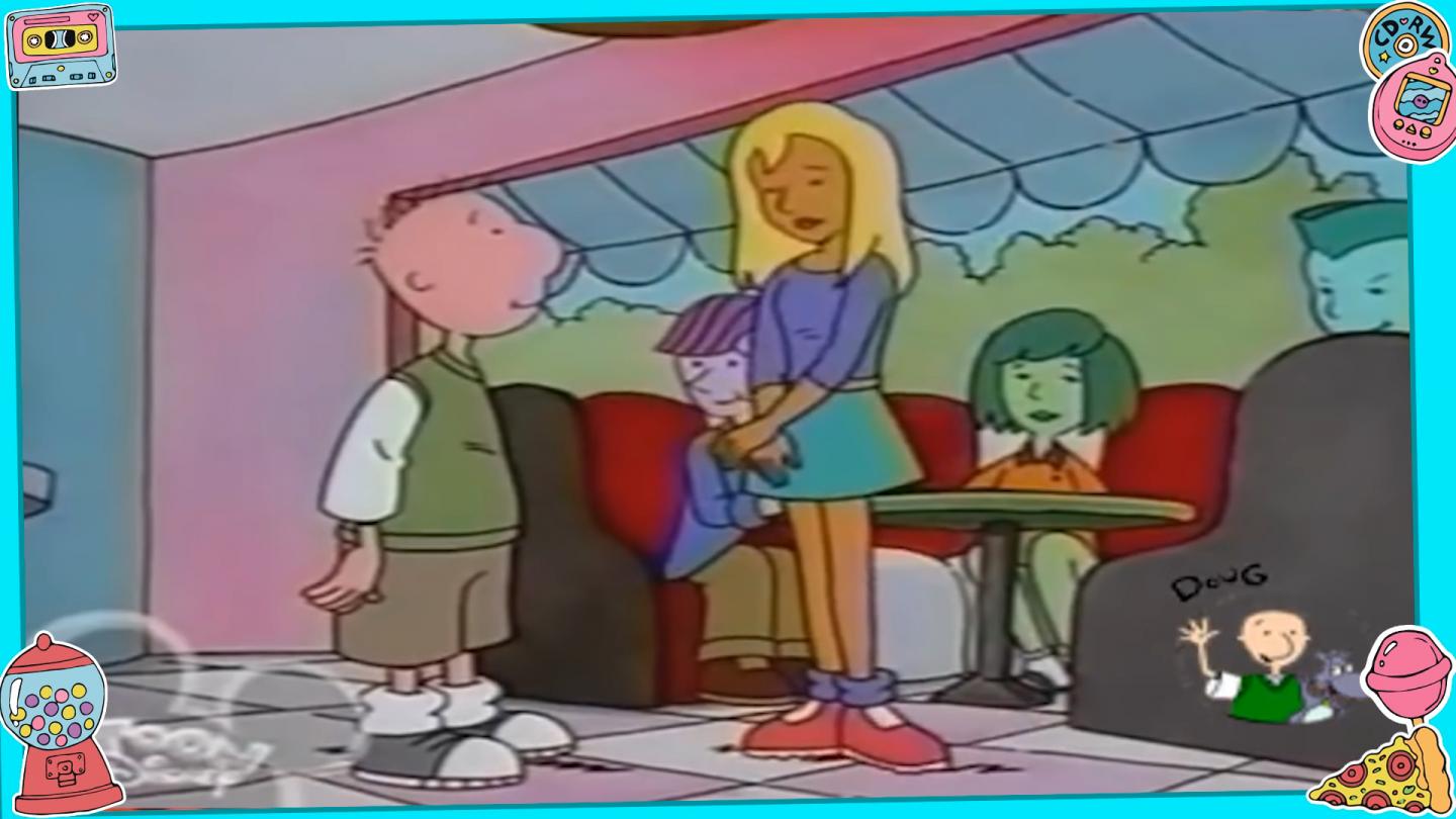 Cenas do desenho Doug Funnie, de Nickelodeon e Disney. Foi um sucesso nos anos 90