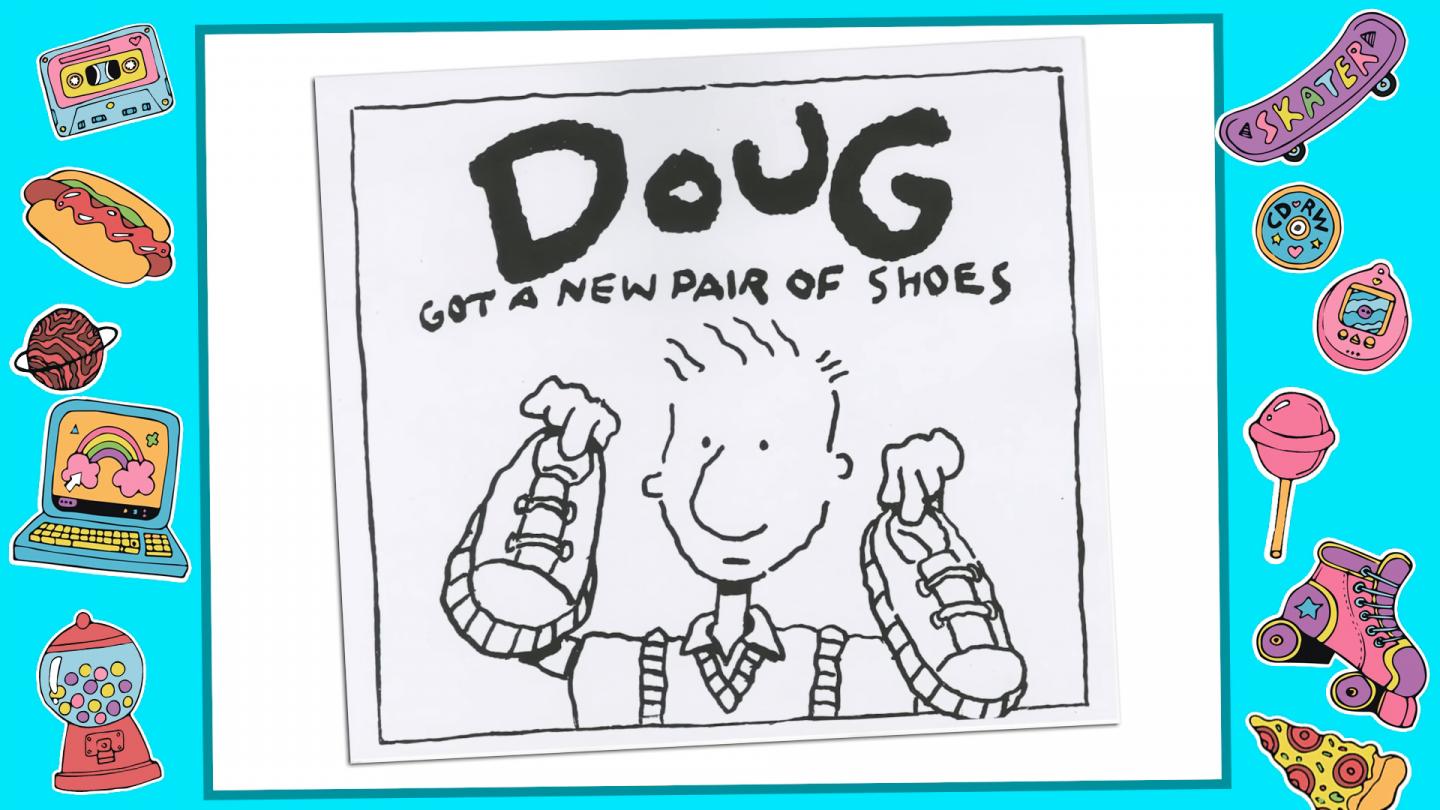 Cenas do desenho Doug Funnie, de Nickelodeon e Disney. Foi um sucesso nos anos 90