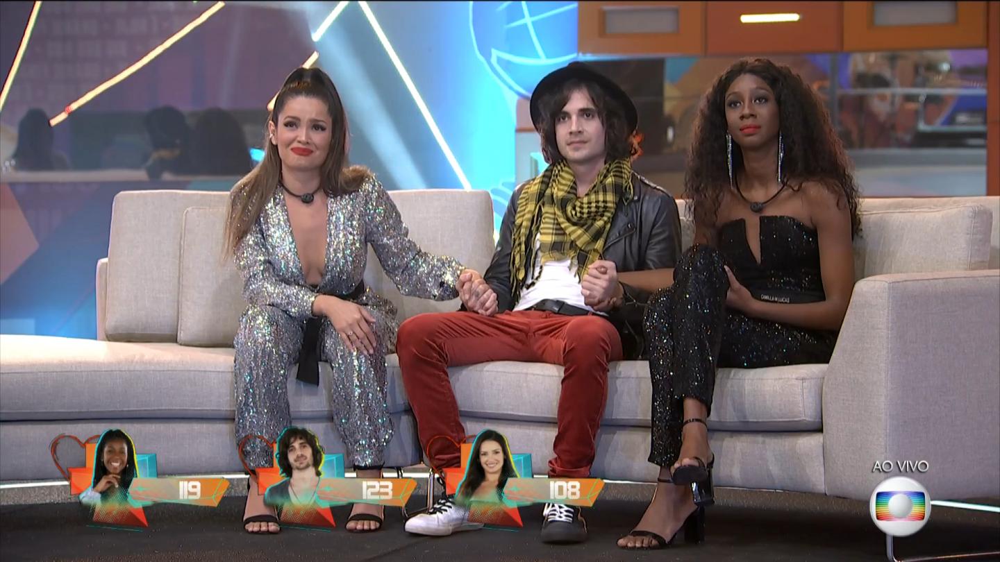 Camilla de Lucas na final do BBB 21. Foi vice-campeã