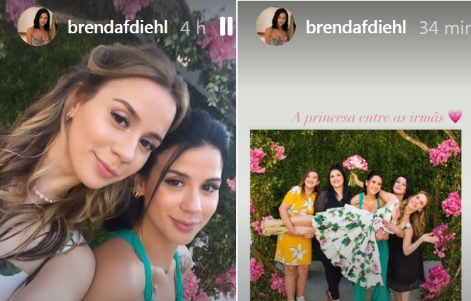 Irmãs gêmeas na festa do casamento