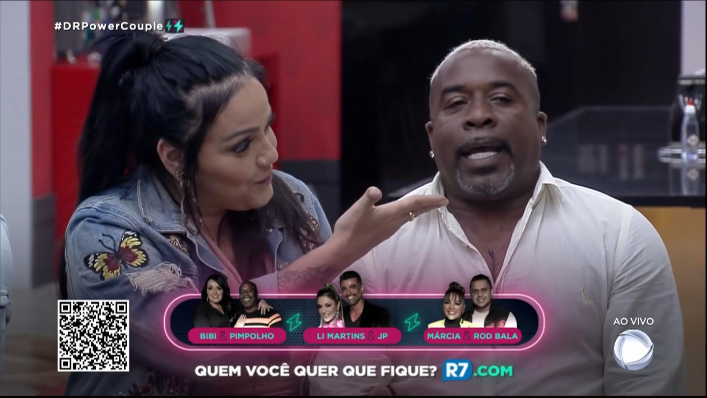 Casal Bibi e Pimpolho na DR do Power Couple. Enquete apontava eliminação
