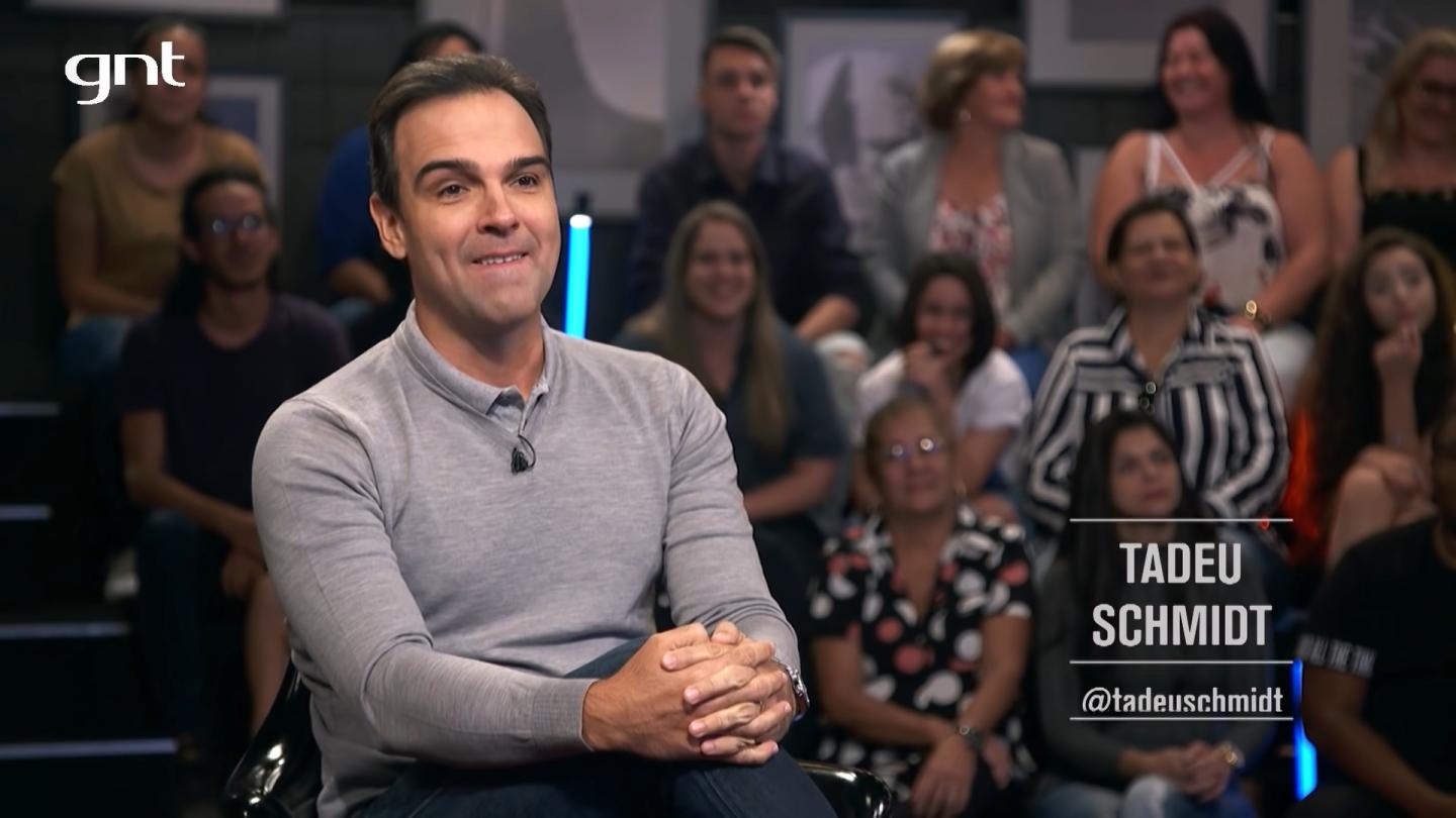 Tadeu Schmidt, jornalista e apresentador do Fantástico, em entrevista