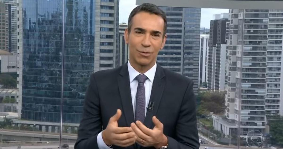Biografia de César Tralli em momentos da carreira
