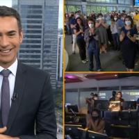 Biografia de César Tralli em momentos da carreira