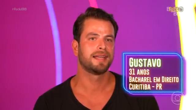 Gustavo, participante da Casa de Vidro do BBB 22