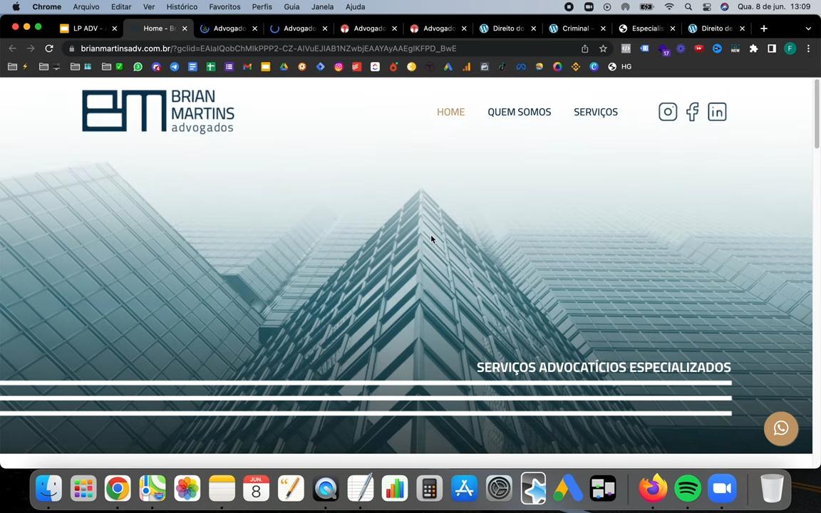 Landing Page Para Advogados em fotos da LP (Foto: Reprodução/ YouTube)
