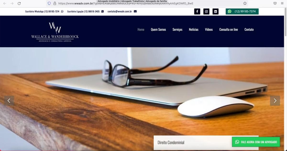 Landing Page Para Advogados em fotos da LP