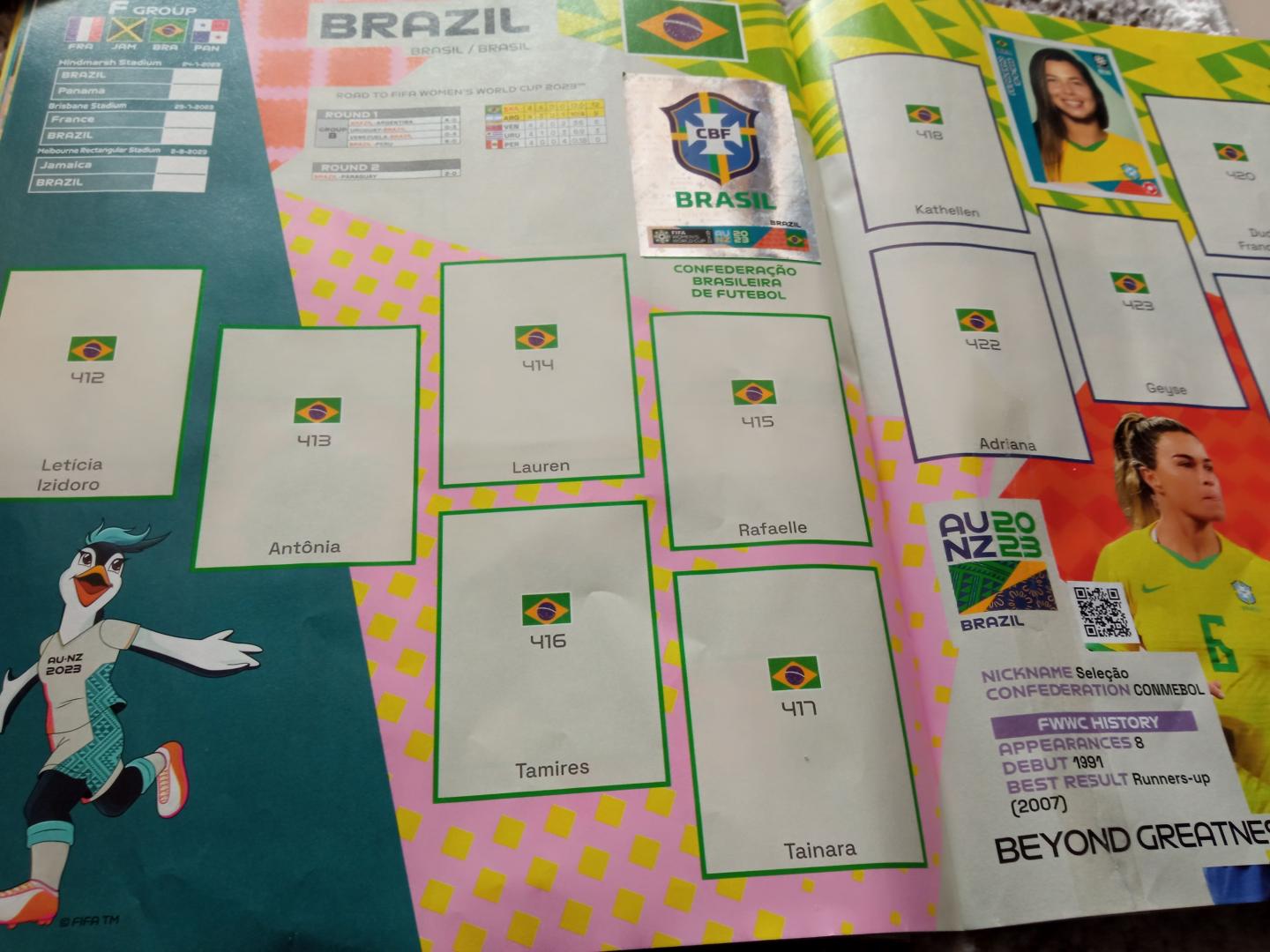 Álbum de figurinhas da Copa do Mundo de futebol feminino em 2023