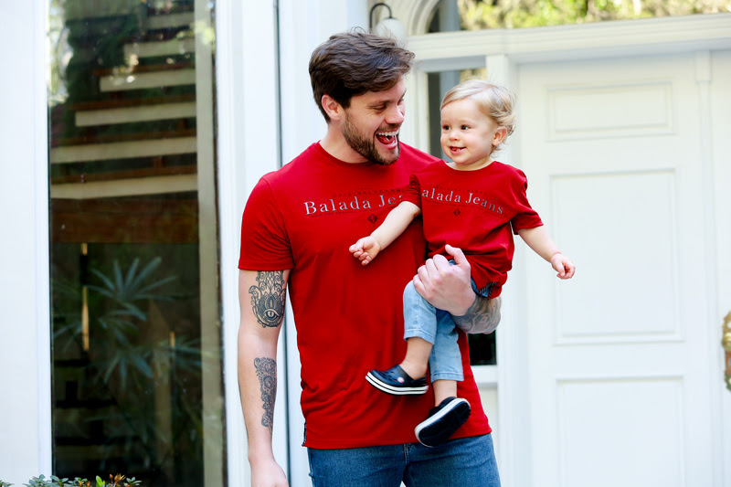 Ex-BBB Breno Simões e o filho Théo