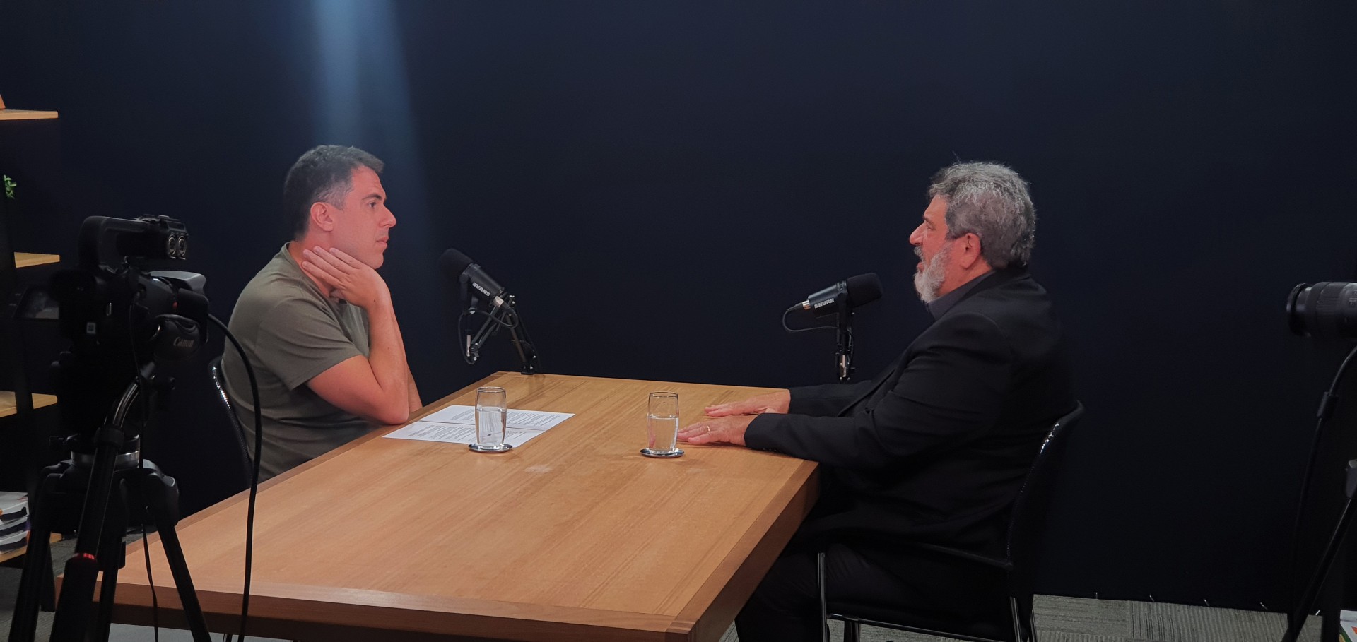 Jornalista Pedro Mota Cortella com o pai, Mario Sergio Cortella