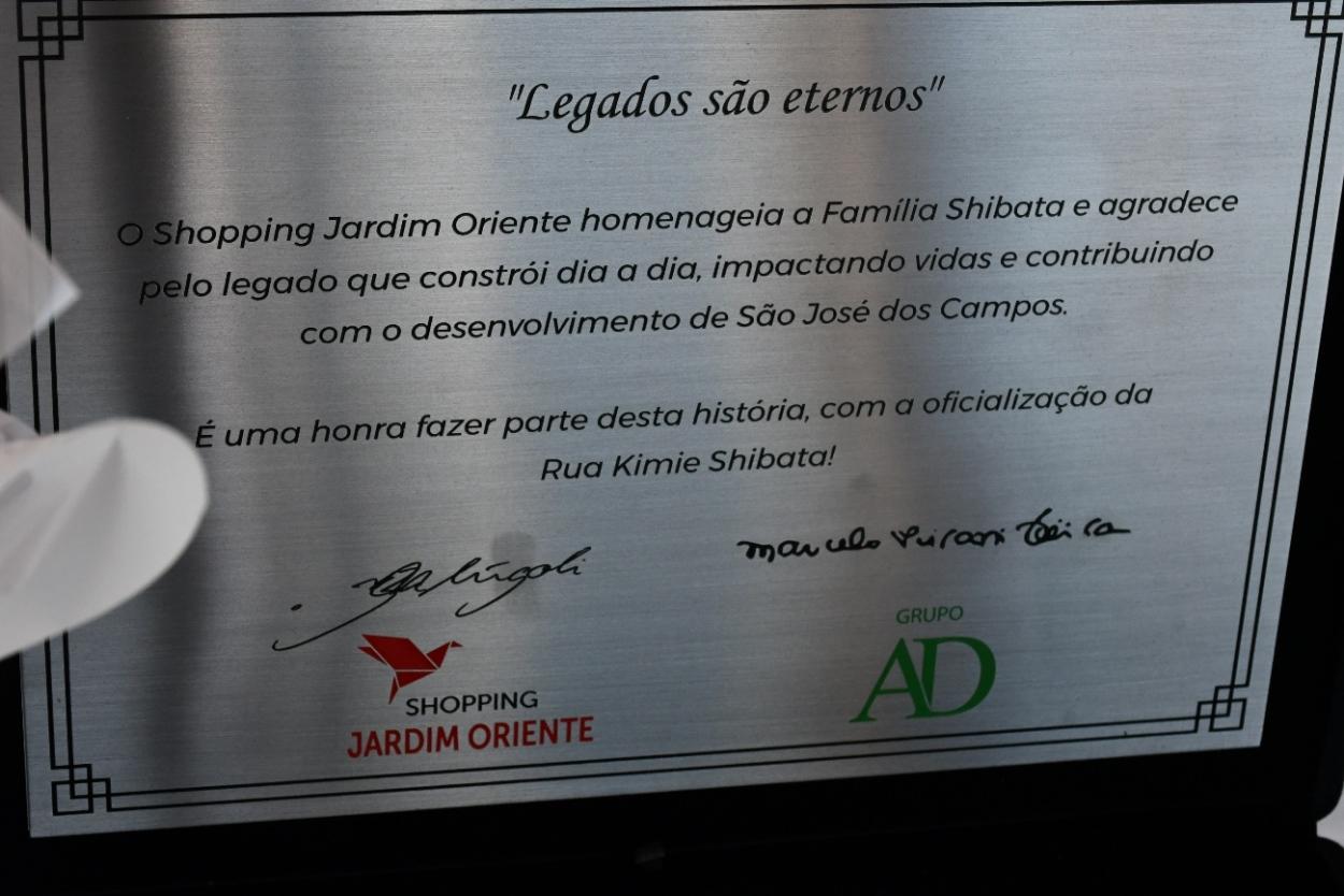Família Shibata ganha homenagem em São José dos Campos