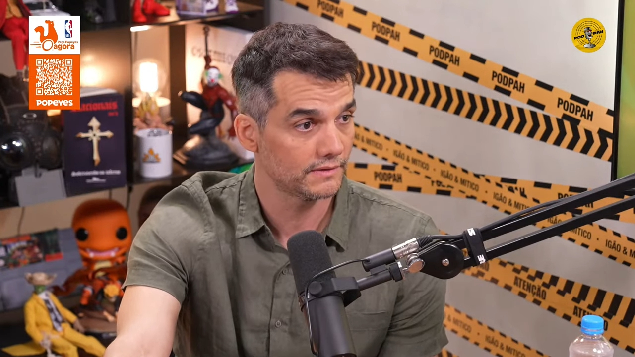 Wagner Moura em entrevista em 2024 (Foto: Reprodução/ YouTube)