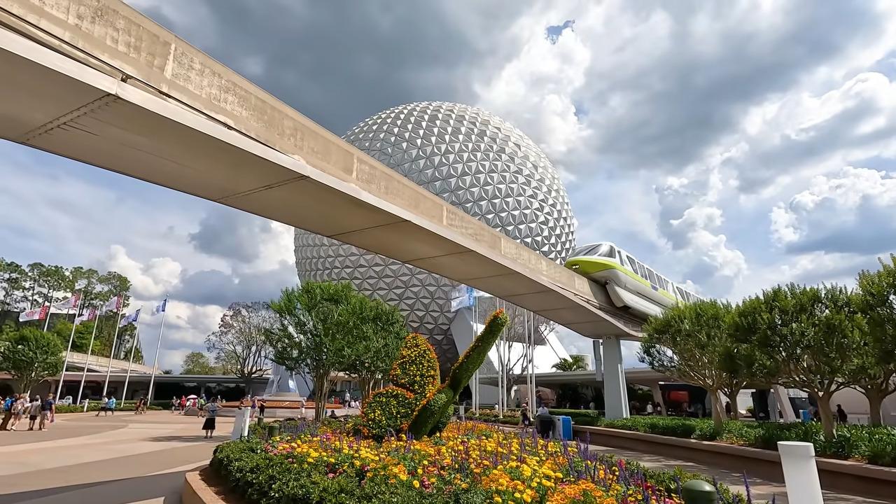 Cenas do Parque EPCOT em Orlando nos EUA