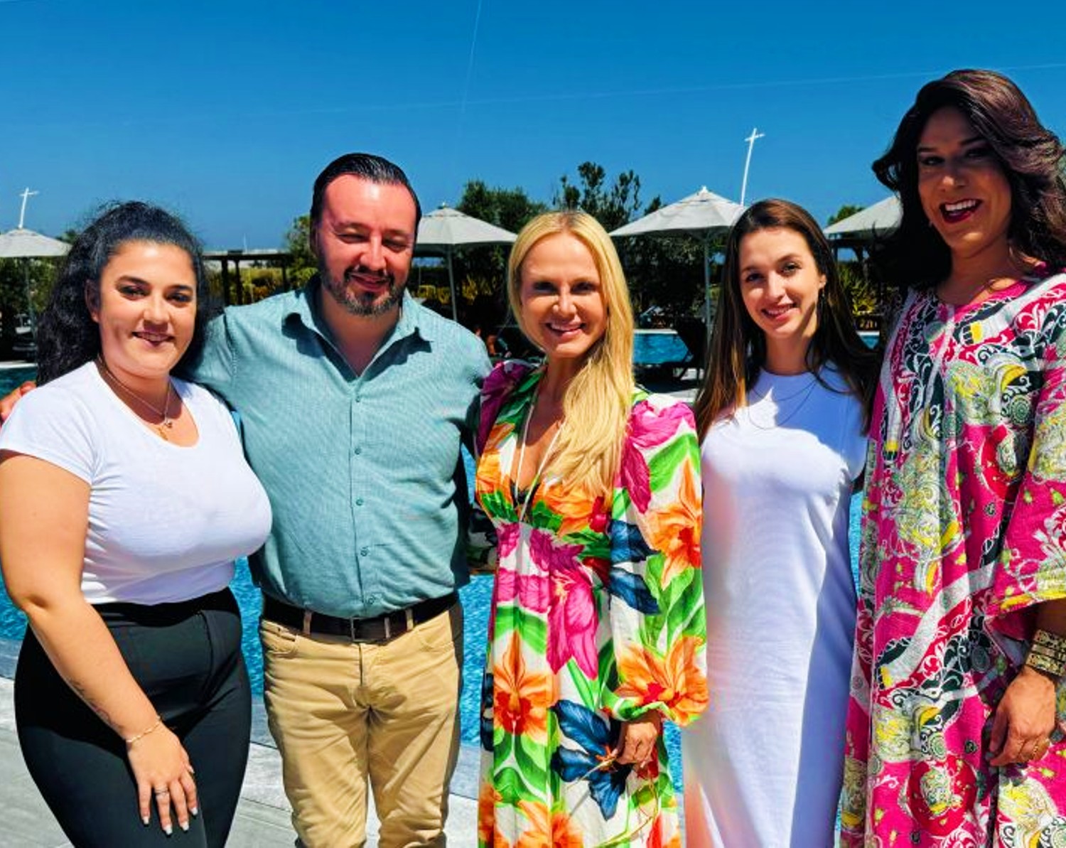Eliana, Camilla Motta e o presidente do Vila Galé, Jorge Rebelo de Almeida