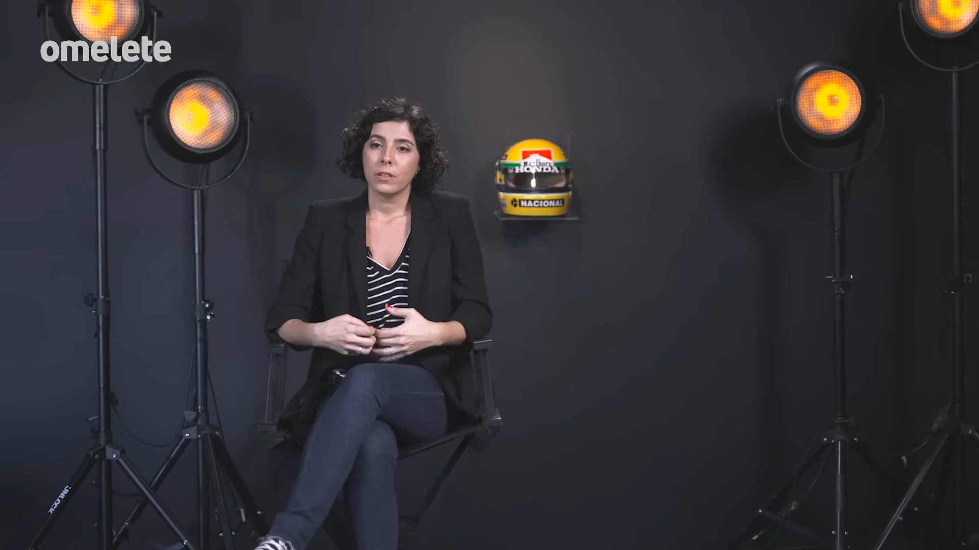 Julia Rezende falando sobre a série Senna da Netflix