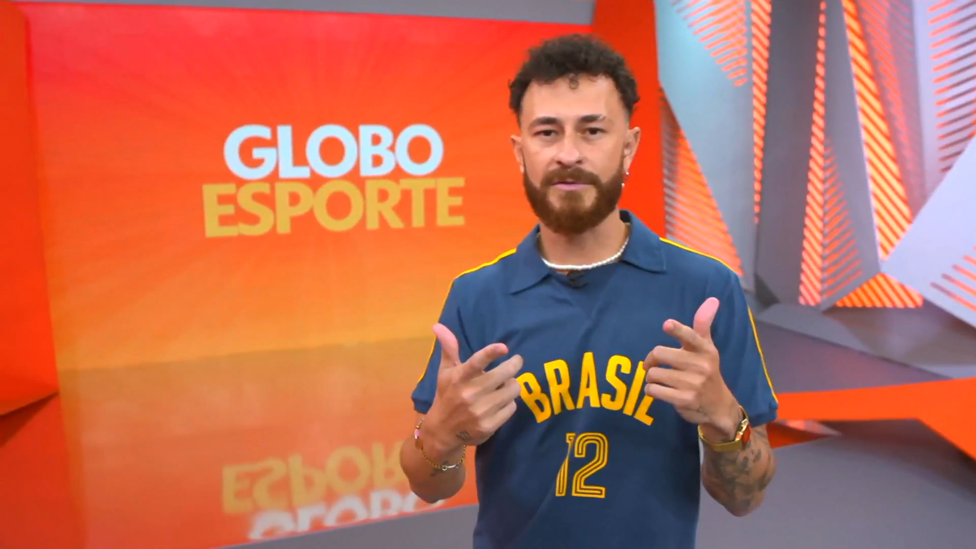 Fred no Globo Esporte SP (Foto: Reprodução/ Globoplay)