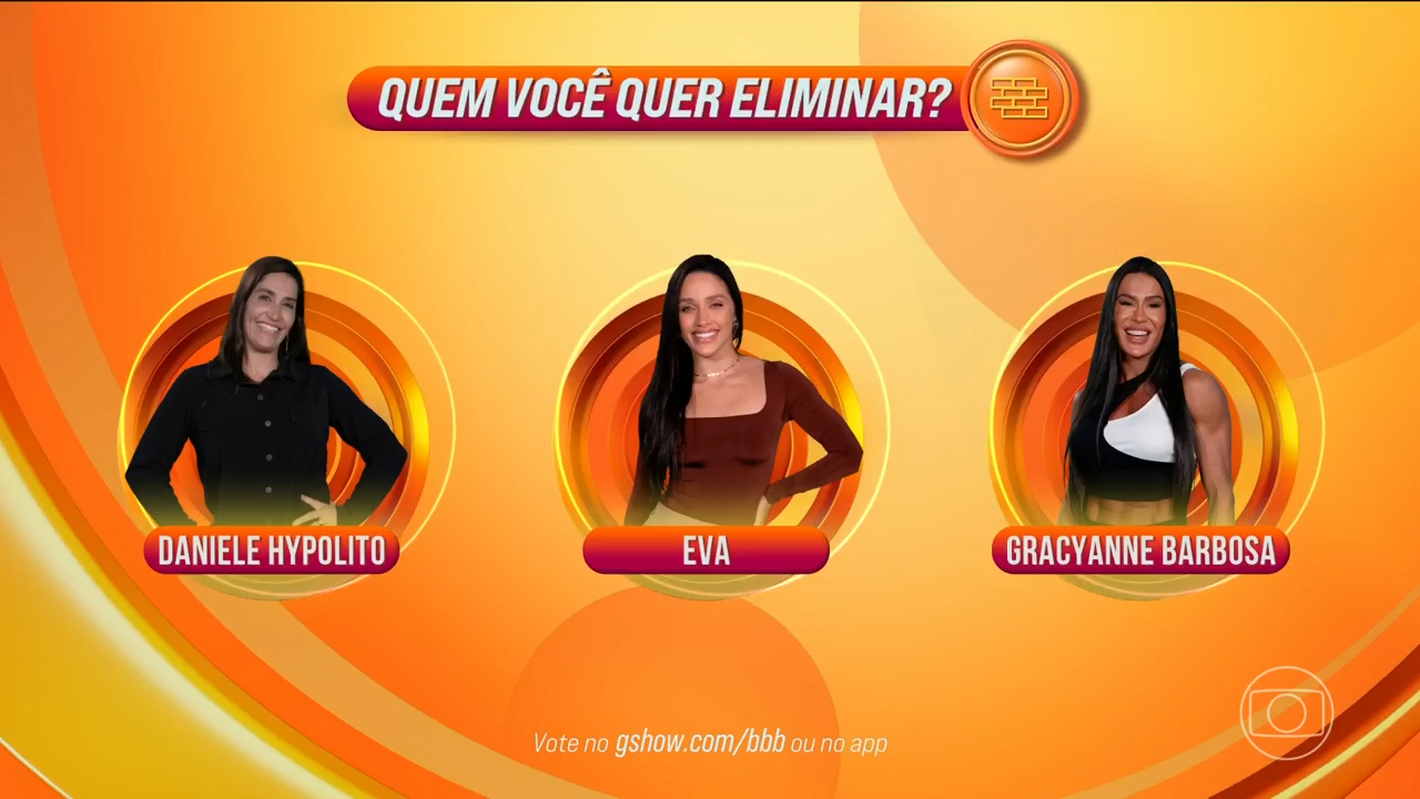 O trio no Paredão do BBB 25