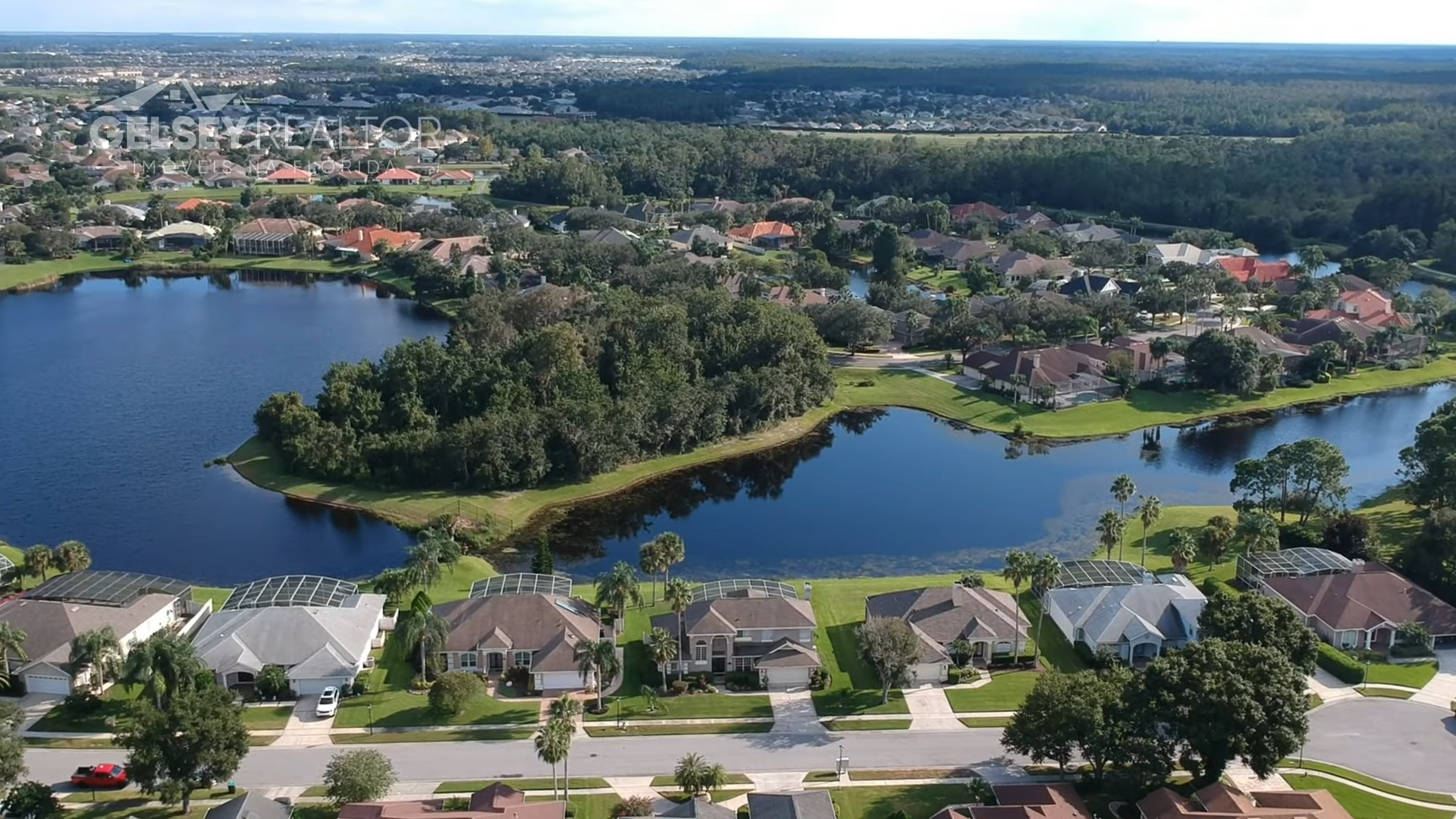 Lago do Hunters Creek em Orlando nos EUA