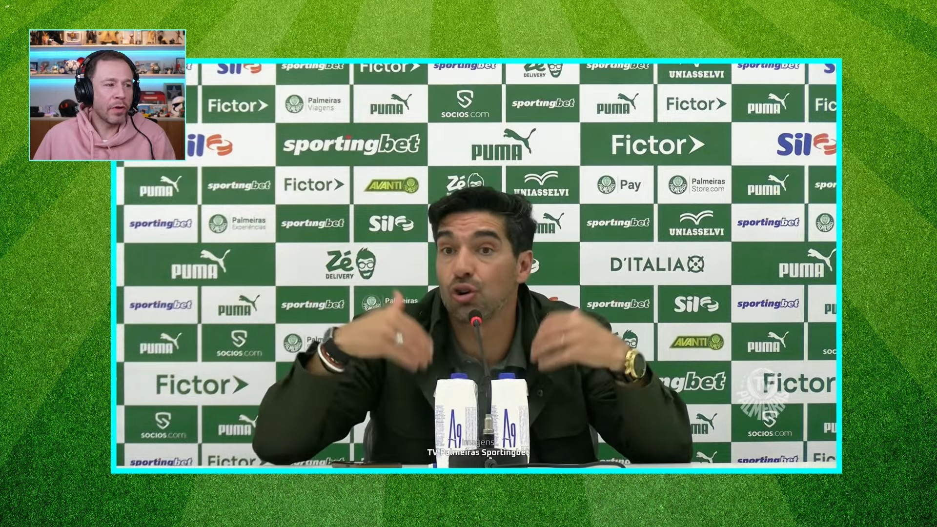 Tiago Leifert e Abel Ferreira no YouTube