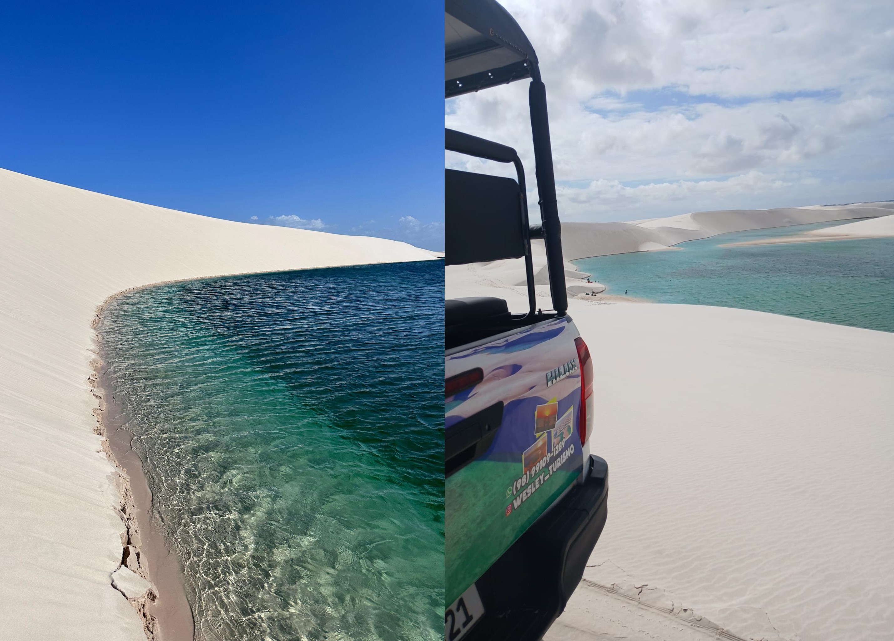 melhores lagoas dos Lençóis Maranhenses (Foto: Wesley Turismo)