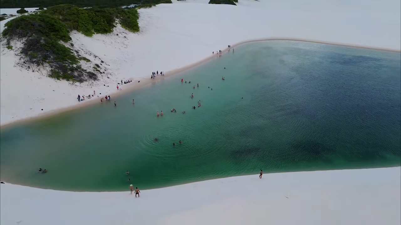 As melhores lagoas dos Lençóis Maranhenses (Foto: Reprodução / Youtube)