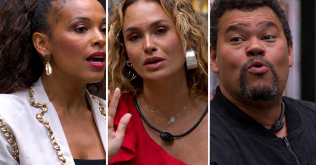 Sarah, Babu Santana e Sol no Paredão do BBB 26 (Foto: Reprodução/ Globoplay)