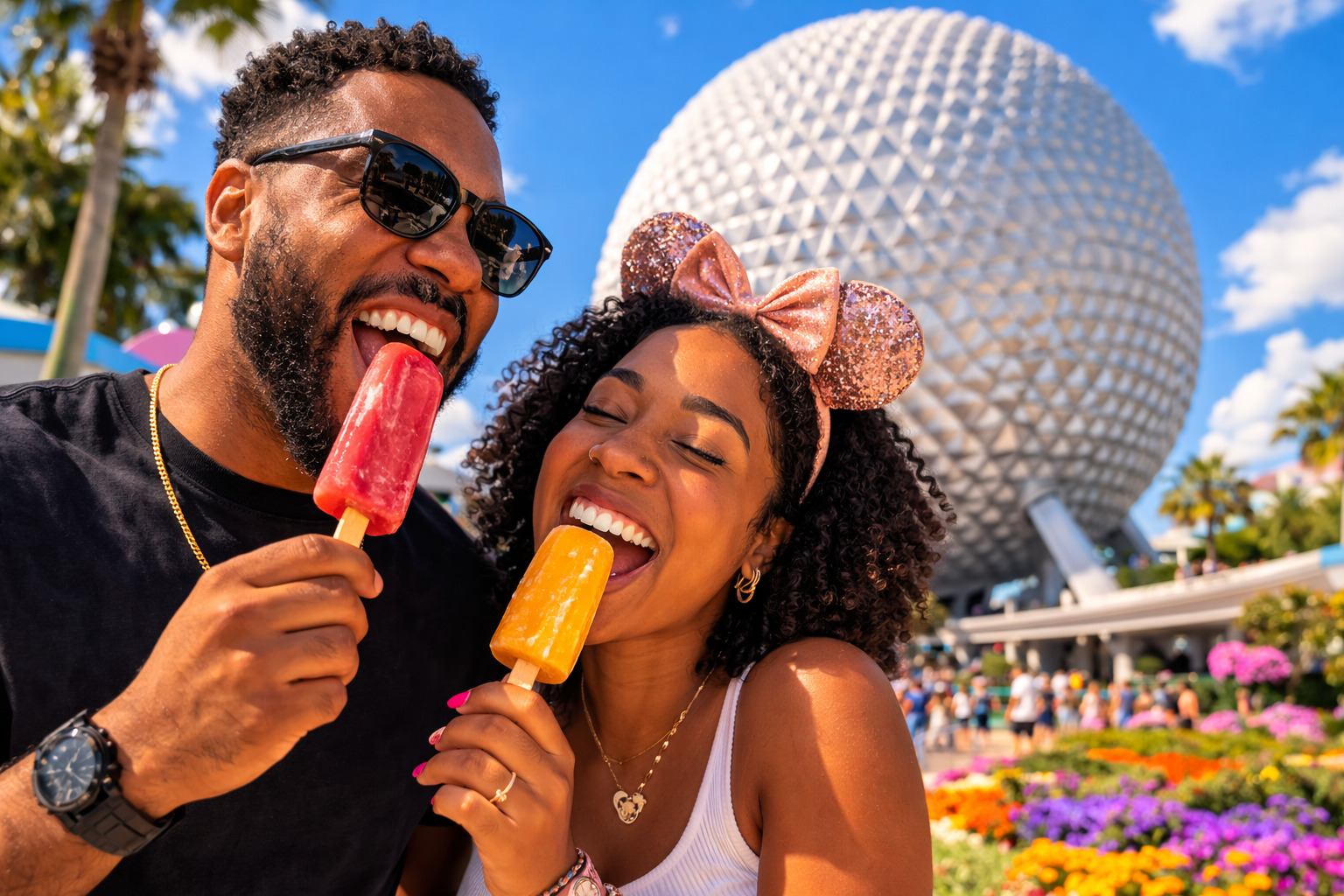 Sorvete de graça no EPCOT na Disney nos EUA