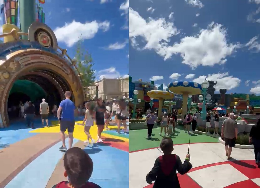 Vídeo mostra chegada pelo portal do parque e descoberta do mundo da Nintendo; experiência reforça conexão