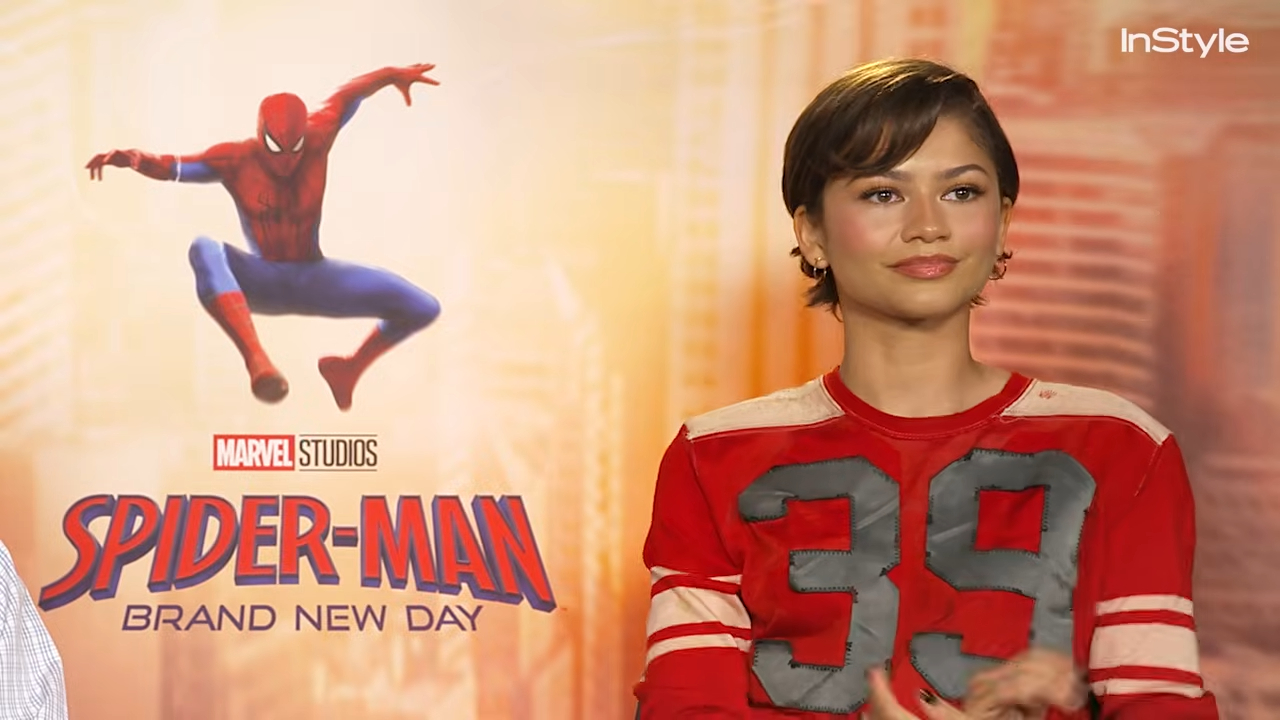 Atriz Zendaya em entrevista para filme do Homem Aranha