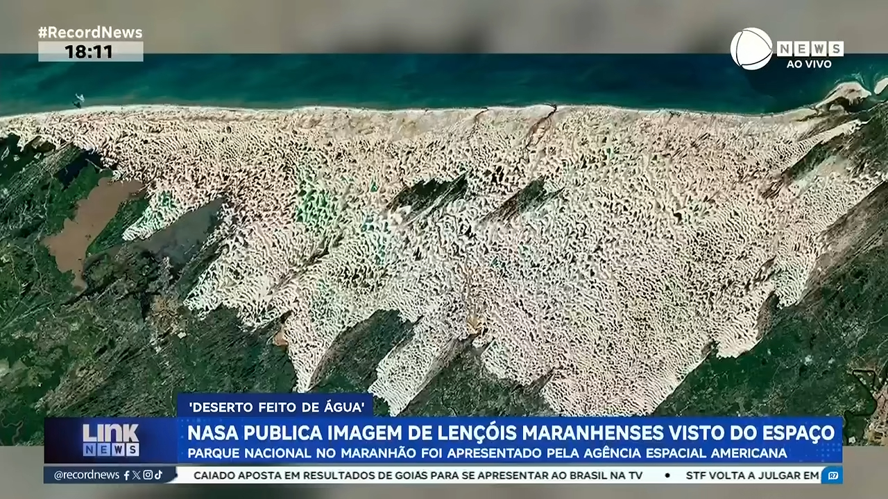 Foto do espaço revela deserto feito de água aqui no nosso Brasil. E a NASA ficou de boca aberta com as imagens