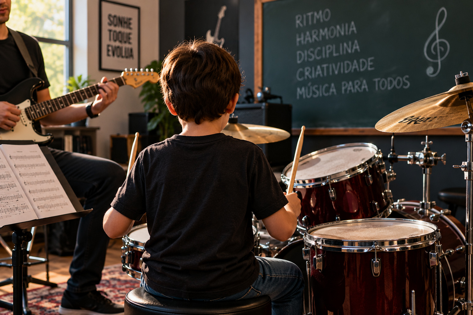 Aula de música para criança